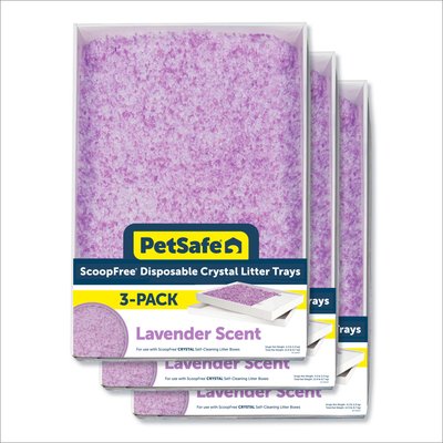 PetSafe PetSafe ScoopFree Complete Disposable Crystal Cat Litter Trays, 3-Pack, Lavender