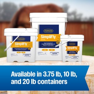 Farnam SimpliFly Feed-Thru Fly Control Pellets Horse Supplement, 10-lb bucket