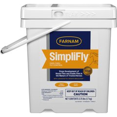 Farnam SimpliFly Feed-Thru Fly Control Pellets Horse Supplement, 3.75-lb bucket