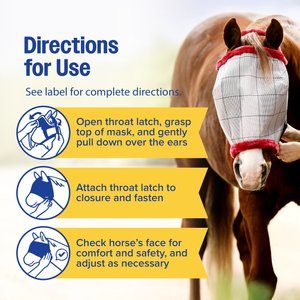Farnam SuperMask II Horse Fly Mask Classic Collection, Color Varies, Horse