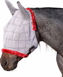 Farnam SuperMask II Horse Fly Mask with Covered Ears, White, Horse