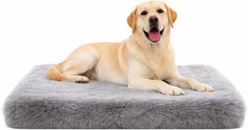 LFC PETS Fluffy Orthopedic Dog Bed with Waterproof Removable Cover, Grey, XX-Large