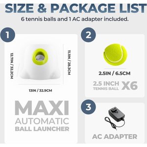 allforpaws Interactives Maxi Ball Launcher Dog Toy, White