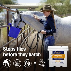 Farnam SimpliFly Feed-Thru Fly Control Pellets Horse Supplement, 10-lb bucket