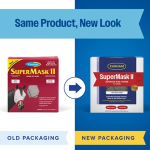 Farnam SuperMask II Horse Fly Mask Classic Collection, Color Varies, Horse