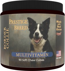 Prestige Breed Border Collie Multivitamins Digestive Health Bacon Flavored Supplement for Dogs, 90 count