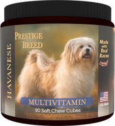 Prestige Breed Havanese Multivitamins Digestive Health Bacon Flavored Supplement for Dogs, 90 count