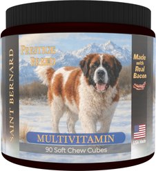 Prestige Breed Saint Bernard Multivitamins Digestive Health Bacon Flavored Supplement for Dogs, 90 count
