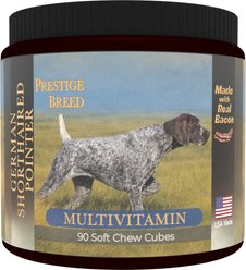 Prestige Breed German Shorthaired Pointer Multivitamins Digestive Health Bacon Flavored Supplement for Dogs, 90 count