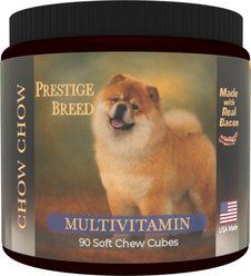 Prestige Breed Chow Chow Multivitamins Digestive Health Bacon Flavored Supplement for Dogs, 90 count