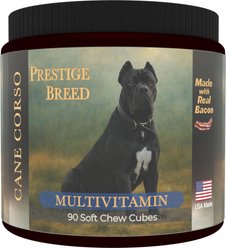 Prestige Breed Cane Corso Multivitamins Digestive Health Bacon Flavored Supplement for Dogs, 90 count