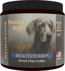 Prestige Breed Weimaraner Multivitamins Digestive Health Bacon Flavored Supplement for Dogs, 90 count