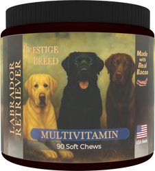 Prestige Breed Labrador Multivitamins Digestive Health Bacon Flavored Supplement for Dogs, 90 count