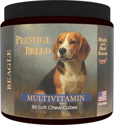 Prestige Breed Beagle Multivitamins Digestive Health Bacon Flavored Supplement for Dogs, 90 count