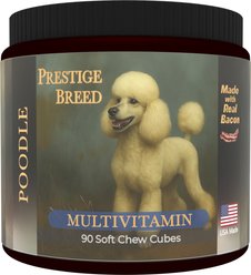 Prestige Breed Poodle Multivitamins Digestive Health Bacon Flavored Supplement for Dogs, 90 count