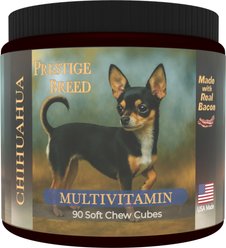 Prestige Breed Chihuahua Multivitamins Digestive Health Bacon Flavored Supplement for Dogs, 90 count