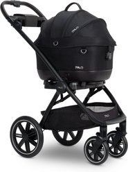 Tavo Pets Maeve iso5X Wind Dog & Cat Car Seat + Roscoe Trek Stroller, Onyx
