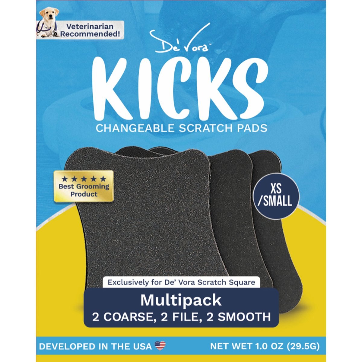 De' Vora Scratch Square Replacement Scratch Pads, Small