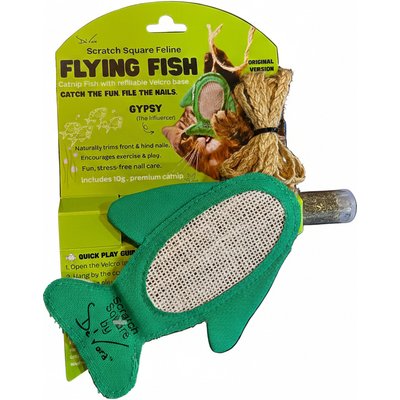 De' Vora De' Vora Scratch Square Feline Flying Fish Cat Grooming Toy