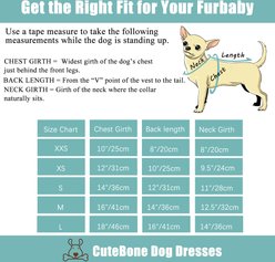 CuteBone Unicorn Machine Washable Animal Print Dog Summer Dress, Pink/Blue, Small slide 2 of 8