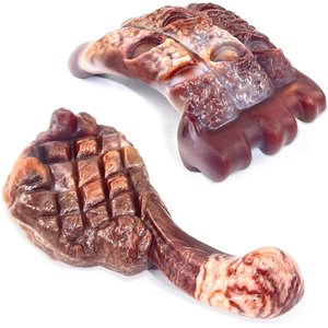 FUUFOME Pork Chop & Steak Chew Dog Toys, 2 count