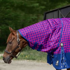 Equinavia Norse Fleece Lined Horse Turnout Blanket, Galaxy Blue/Pink Flambe, 84-in slide 2 of 6