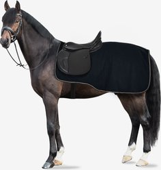 Horze Kiel Riding Horse Blanket with Fleece, Dark Navy, 72-in
