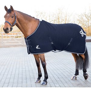 Horze Millau Wool Horse Blanket, Dark Blue, 81-in