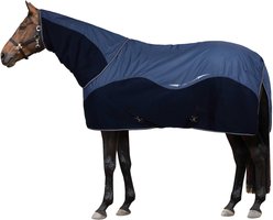Horze Aircool 3D Mesh & Rain Protection Detachable Horse Neck Turnout, Grisaille, 81-in