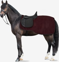 Horze Kiel Riding Horse Blanket with Fleece, Dark Red, 78-in slide 1 of 9