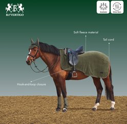 Horze Marquess Fleece Riding Horse Blanket, Dark Navy, 84-in slide 2 of 6