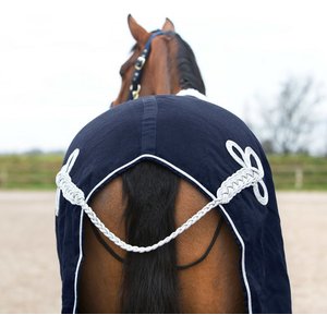 Horze Millau Wool Horse Blanket, Dark Blue, 81-in