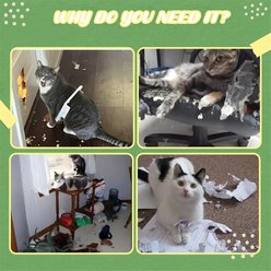 W-Jopns Modern Multi-Level Christmas 54-in Cat Tree & Plush Condos with Scratching Posts & Enhanced Stability, Green/Red slide 2 of 8