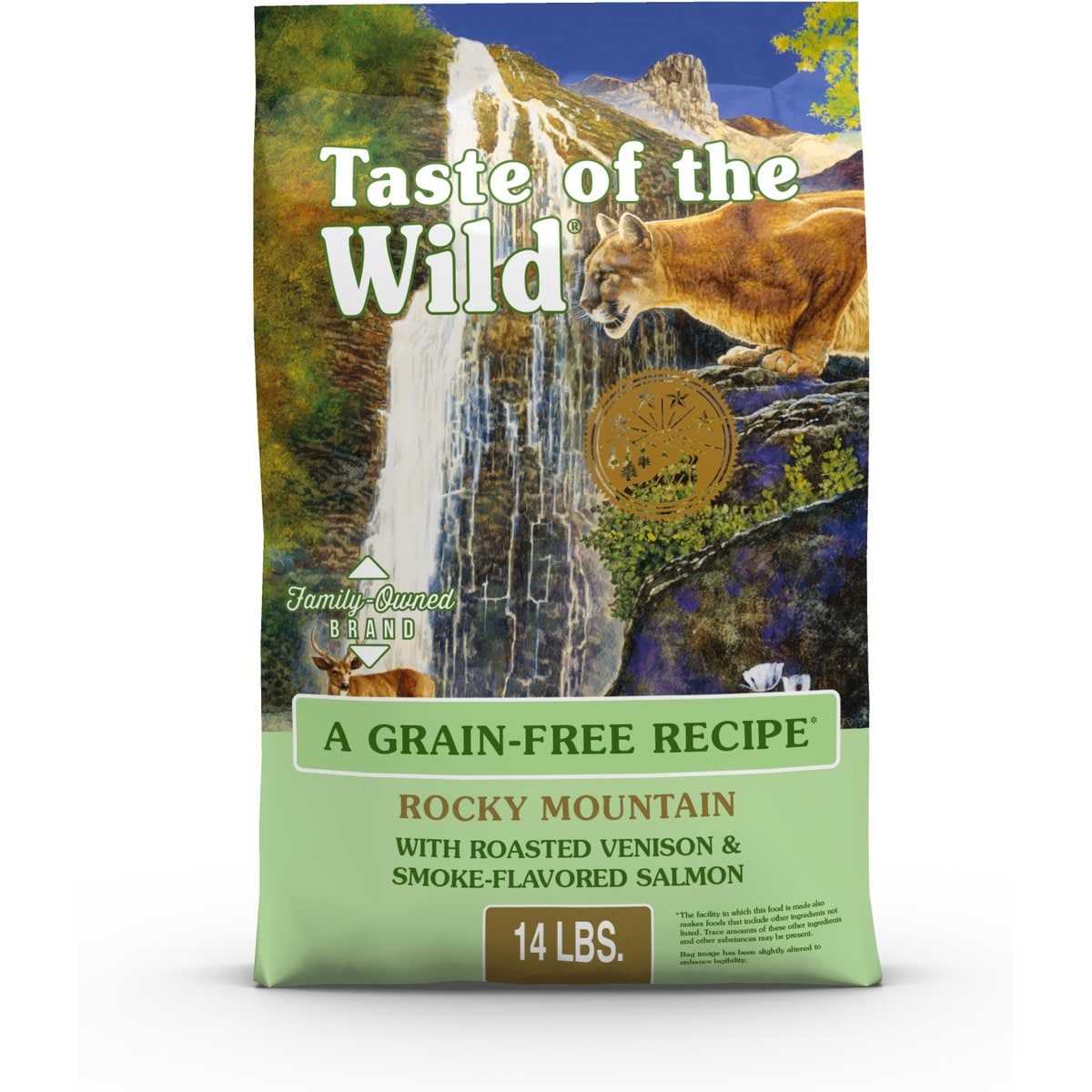 Taste of the Wild Rocky Mountain Roasted Venison & Smoke-Flavored Salmon All Life Stages High Protein Grain-Free Recipe Dry Cat Food, 14-lb bag