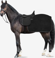 Horze Kiel Fleece Horse Anti Sweat Quarter Sheet, Horse, Black