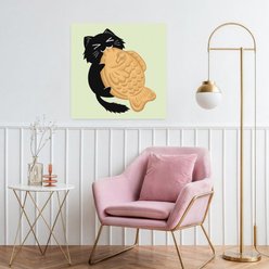 Trend Board Life Cocoa Eating Taiyaki Exclusive Canvas Wall Art Pet Gift Decor, Multicolor, 32 x 32-in slide 2 of 9