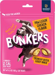 BONKERS Bites Chicken Flavor Crunchy & Soft Cat Treats, 6.3-oz bag