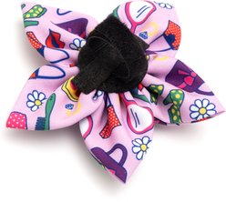 The Worthy Dog Fashionista Flower Dog Collar Accessory, Pink, Small slide 2 of 3