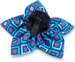 The Worthy Dog Graphic Diamond Flower Dog Collar Accessory, Purple, Large slide 2 of 2