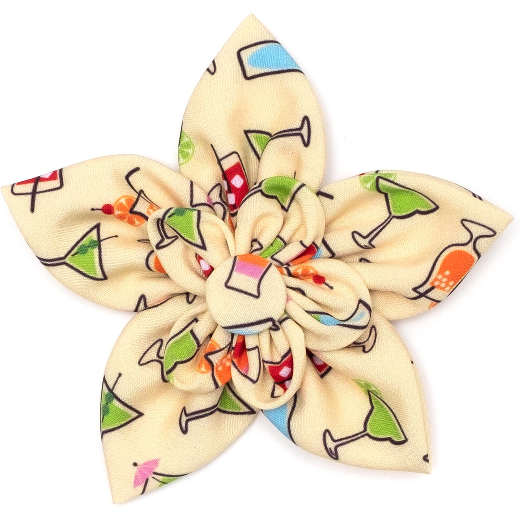 The Worthy Dog Pawty Flower Dog Collar Accessory, Yellow, Small