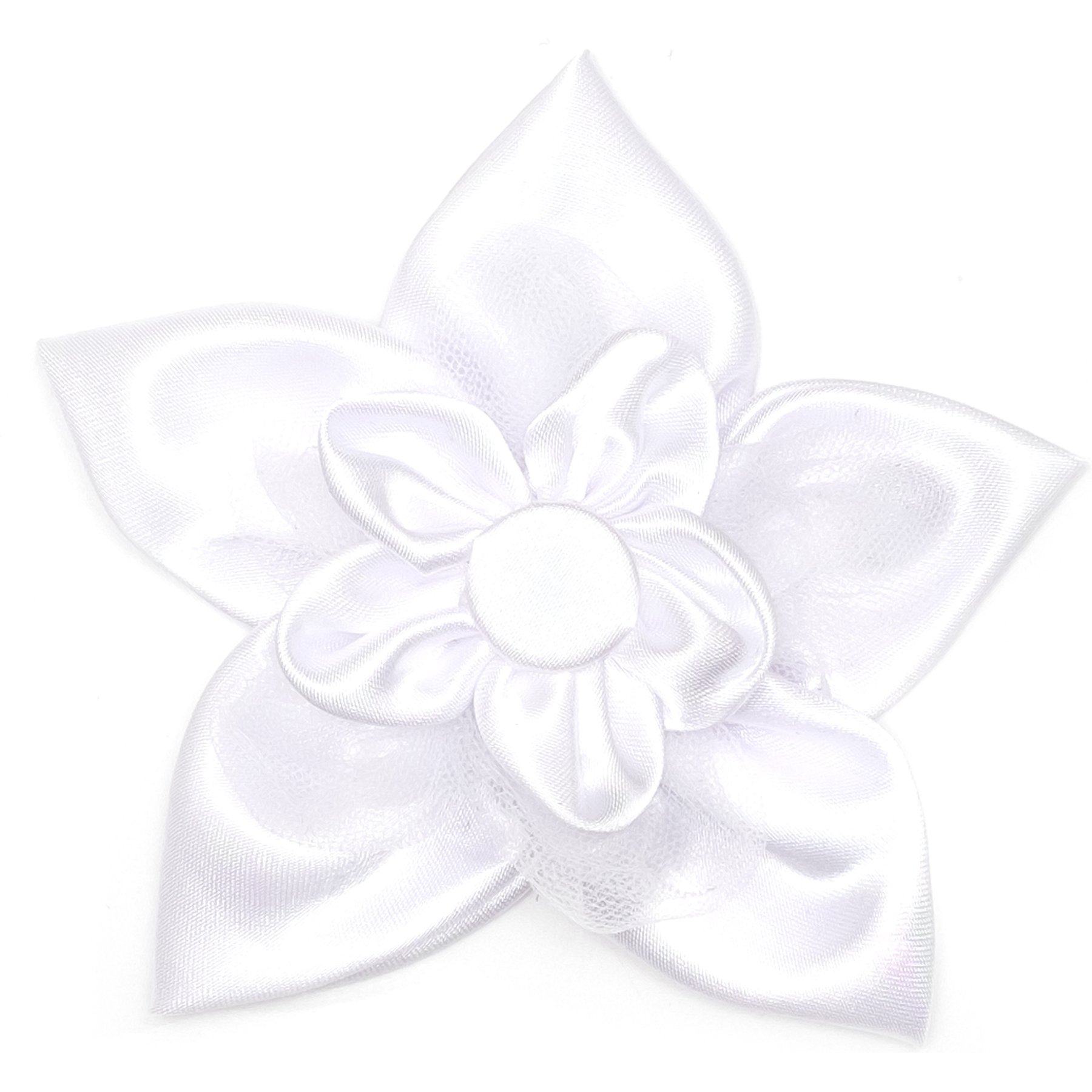 The Worthy Dog I Do Flower Dog Collar Accessory, White, Large