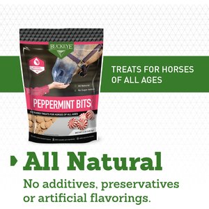 Buckeye Nutrition All-Natural No Sugar Added Peppermint Bits Horse Treats, 4-lb bag