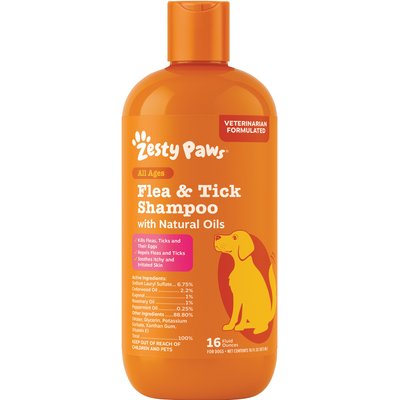 Zesty Paws Zesty Paws Flea & Tick Veterinary Formulated Soothing Deodorizing Shampoo for Dogs, 16-fl oz bottle