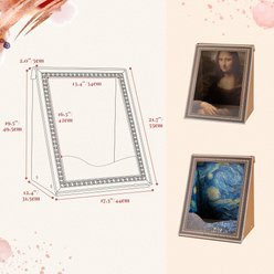Happy & Polly 3D 19.4-in Cat Scratcher & Bed, Mona Lisa / Starry Night, 2 count slide 2 of 9