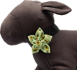 The Worthy Dog Avocados Flower Dog Collar Accessory, Green, Small slide 2 of 3