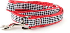The Worthy Dog Houndstooth Dog Leash, Black/White, Large: 5-ft long, 1-in wide