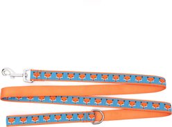 The Worthy Dog Foxy Dog Leash, Blue, Large: 5-ft long, 1-in wide slide 2 of 3