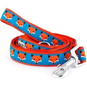 The Worthy Dog Foxy Dog Leash, Blue, Small: 5-ft long, 5/8-in wide