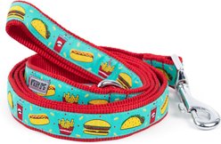 The Worthy Dog Food Fest Dog Leash, Turquoise, Small: 5-ft long, 5/8-in wide