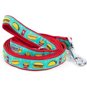 The Worthy Dog Food Fest Dog Leash, Turquoise, Large: 5-ft long, 1-in wide